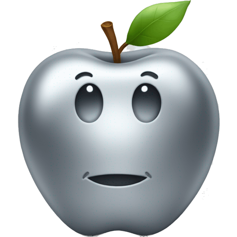 Silver apple emoji