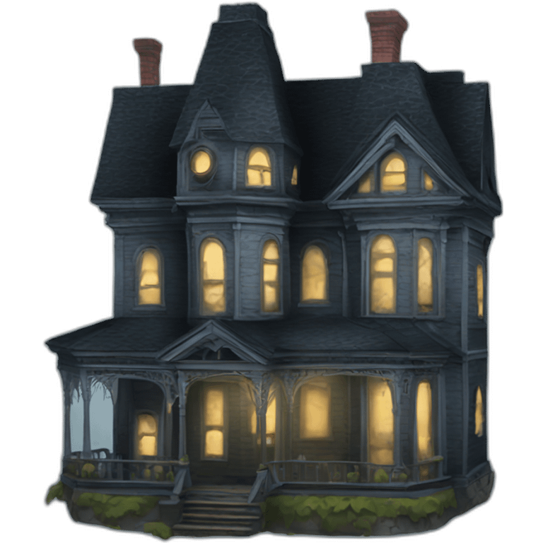 Haunted Victorian house emoji