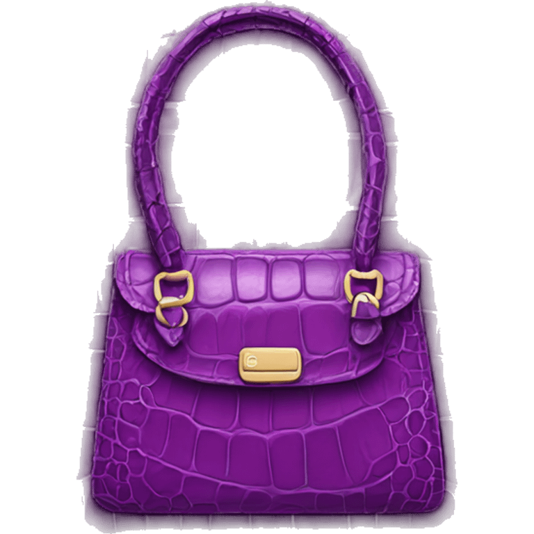 Purple crocodile skin purse emoji