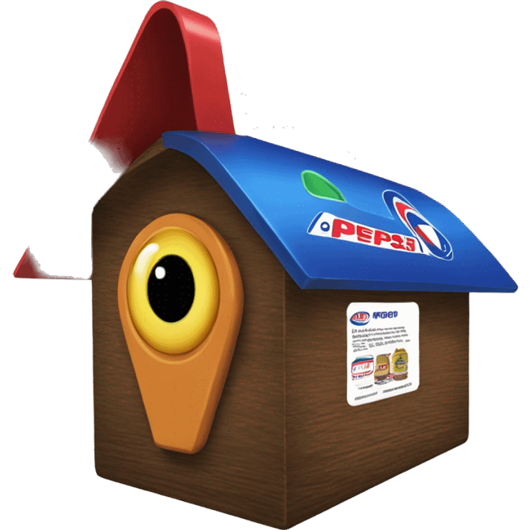 Wooden Pepsi can UFO alien spaceship birdhouse  emoji