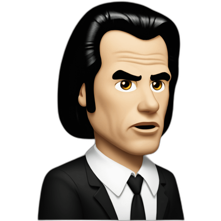 Confused John Travolta as Vincent Vega in Pulp Fiction emoji