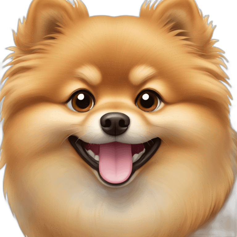 smiling tan pomeranian emoji