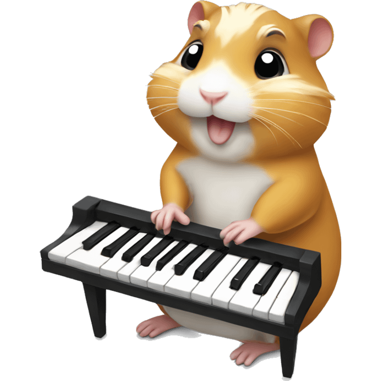 Hamster play piano  emoji