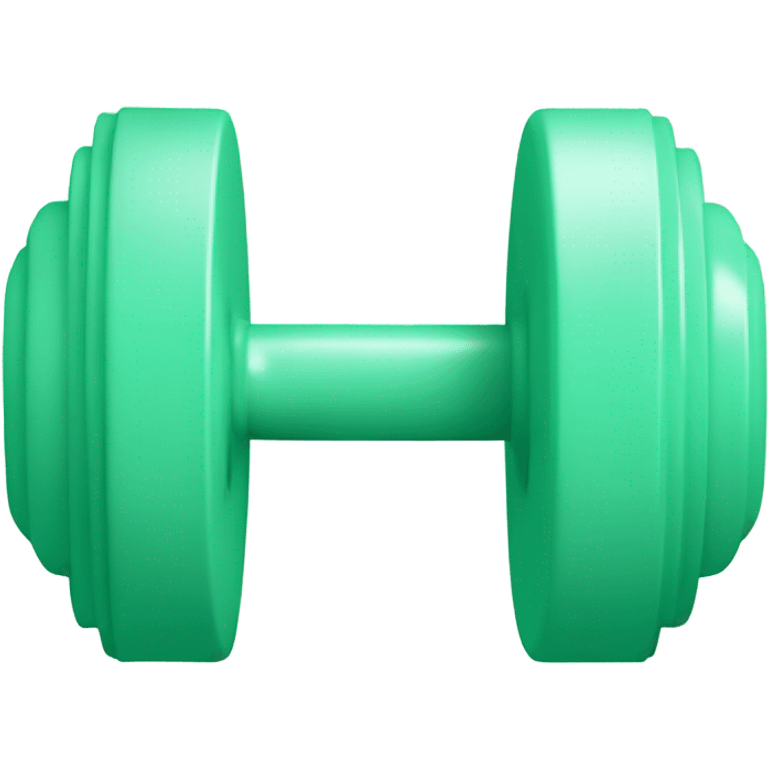 Dumbbell mint green emoji