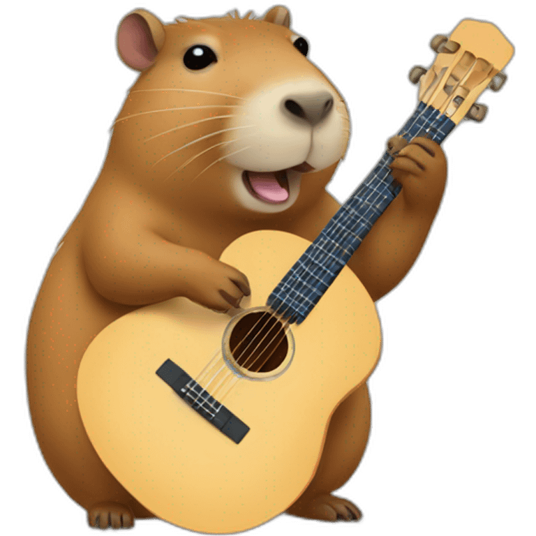 capybara playing music emoji