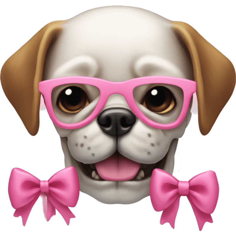 Skull with a pink bow with 2 dogs  emoji