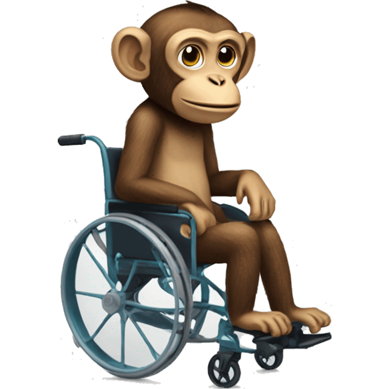 Monkey with wheelchair  emoji