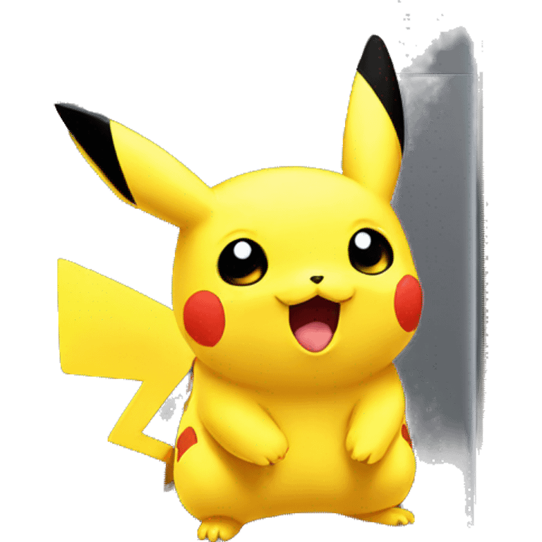 pikatchu with an iphone emoji