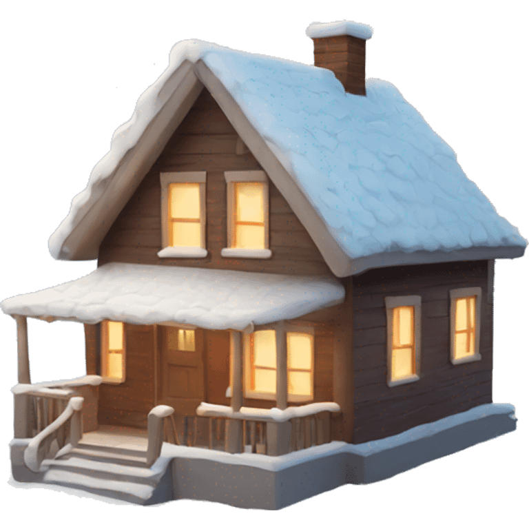 House in snow  emoji