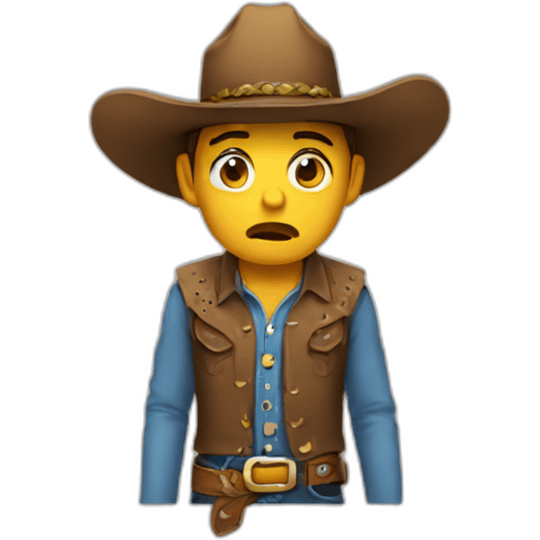 crying cowboy emoji