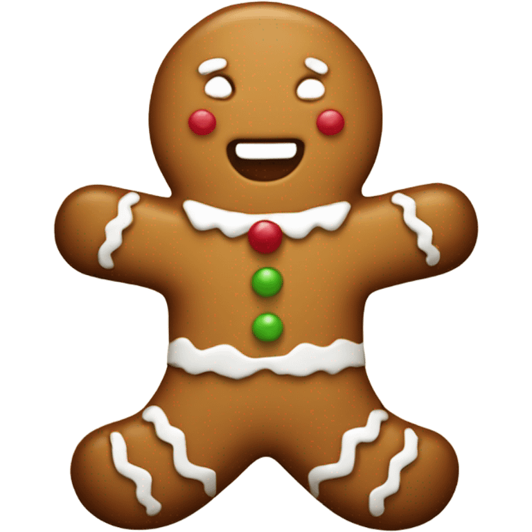 a gingerbread man with a big gyatt  emoji