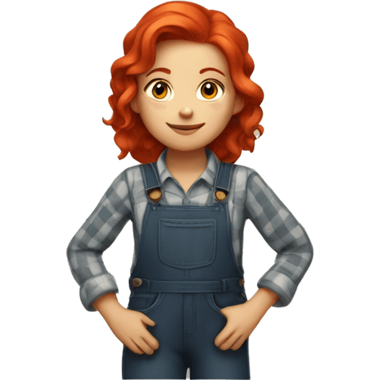 Farmer girl with red hair  emoji