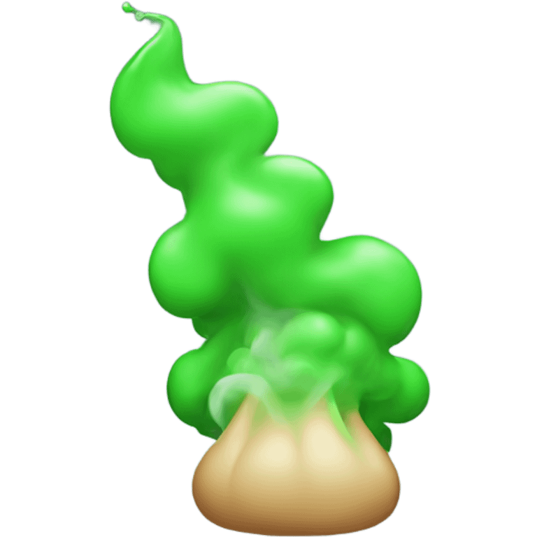 dog farting green smoke emoji