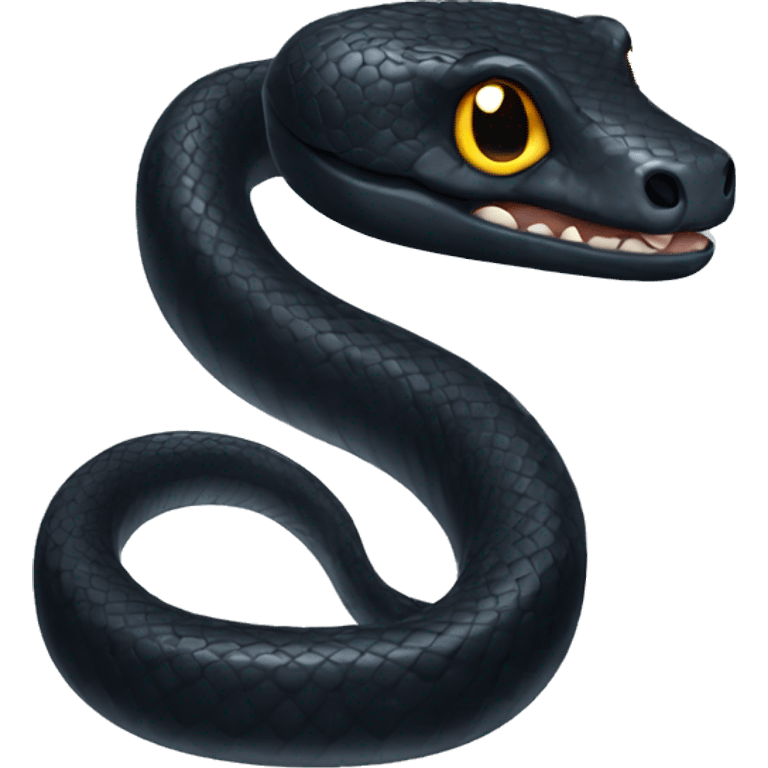 Black tattle snake emoji