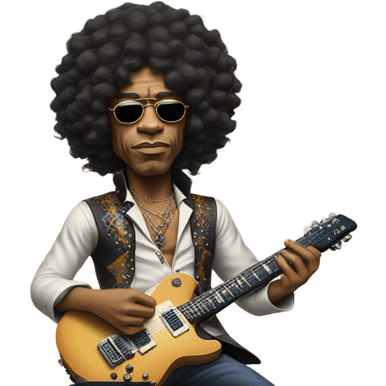 jimi hendrix guitars in his hair
 emoji