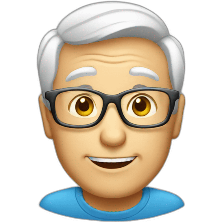 Friendly computer for senior citizens emoji