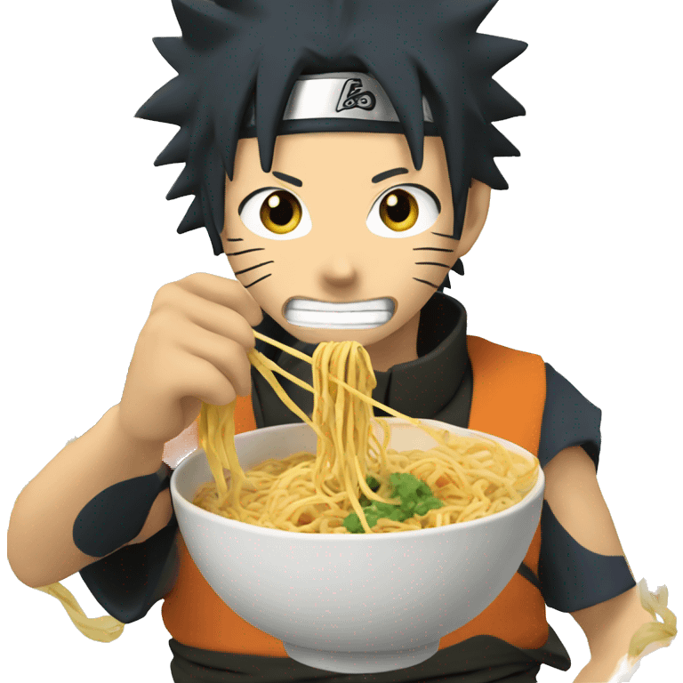 Naruto eating noodles emoji