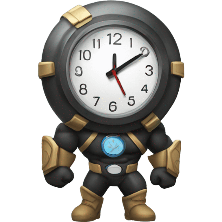 clock themed super hero emoji