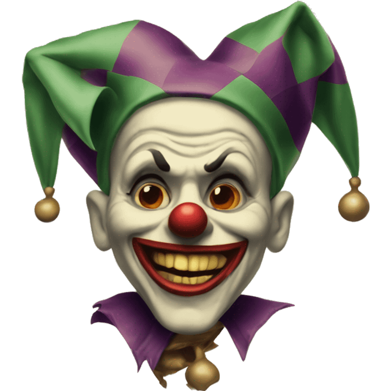 vintage scary jester  emoji