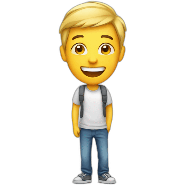 Happy guy with ADHD emoji