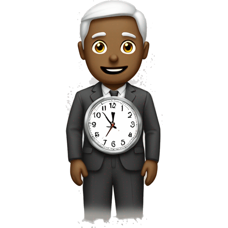 Clock man emoji