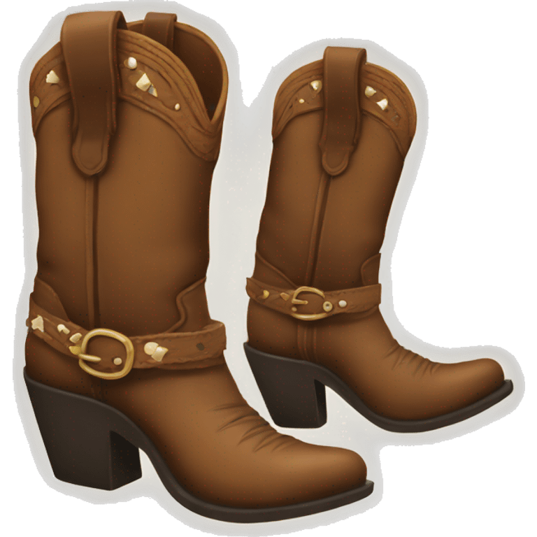 Cowgirl boot emoji