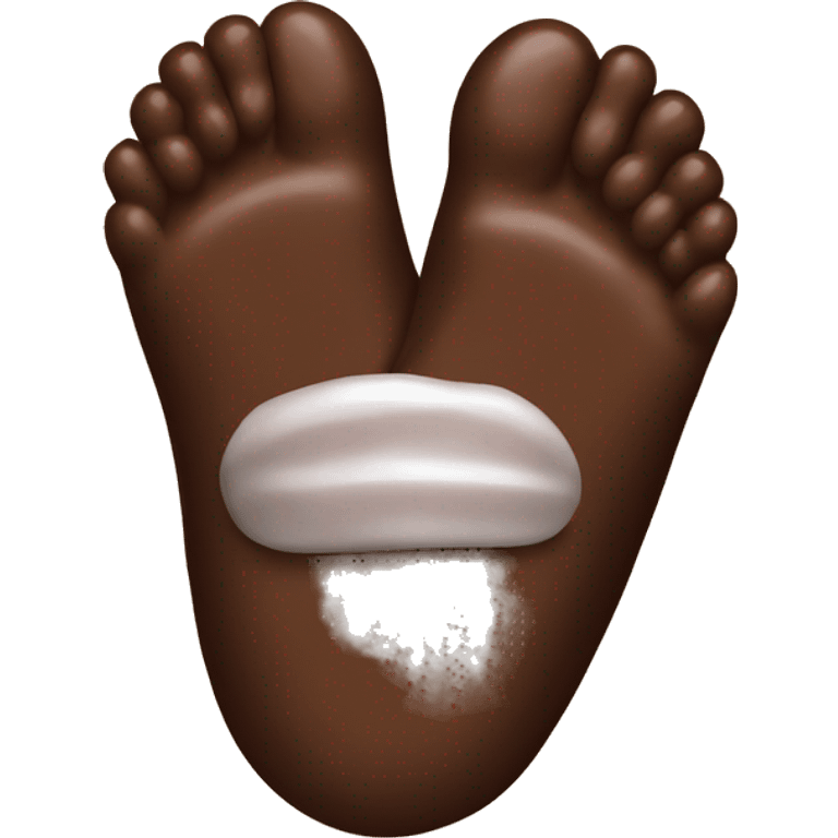 Chocolate covered toes emoji