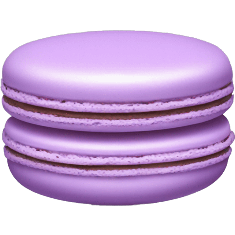 Realistic light purple macaron isolated emoji