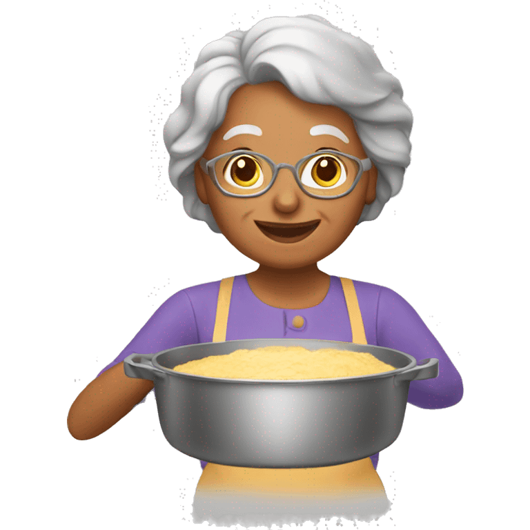 grandmother bakes paska emoji