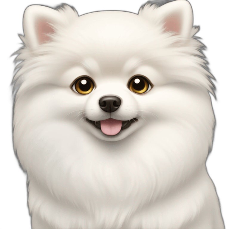 White pomeranian puppy emoji