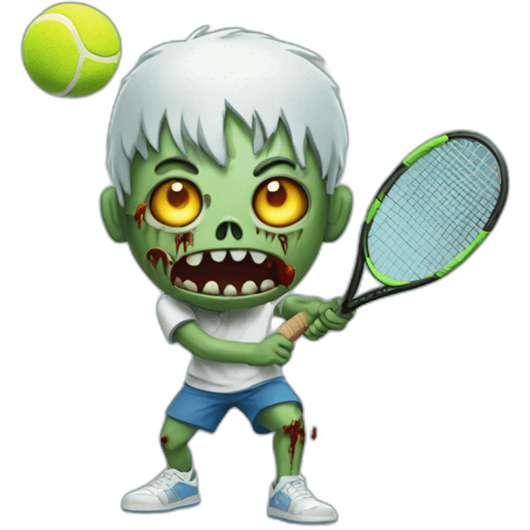 zombie playing tennis emoji