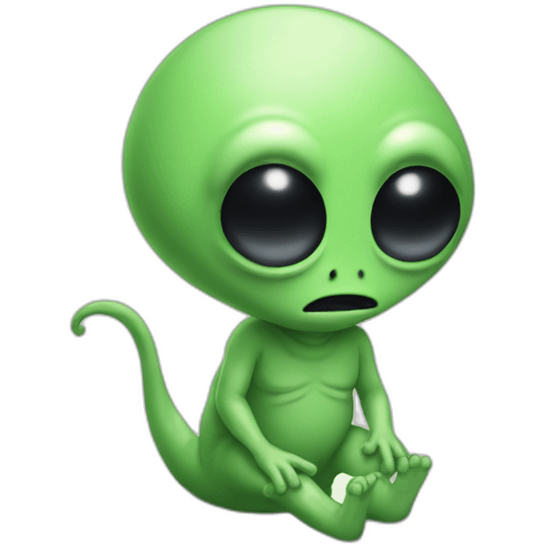 Pooping alien emoji