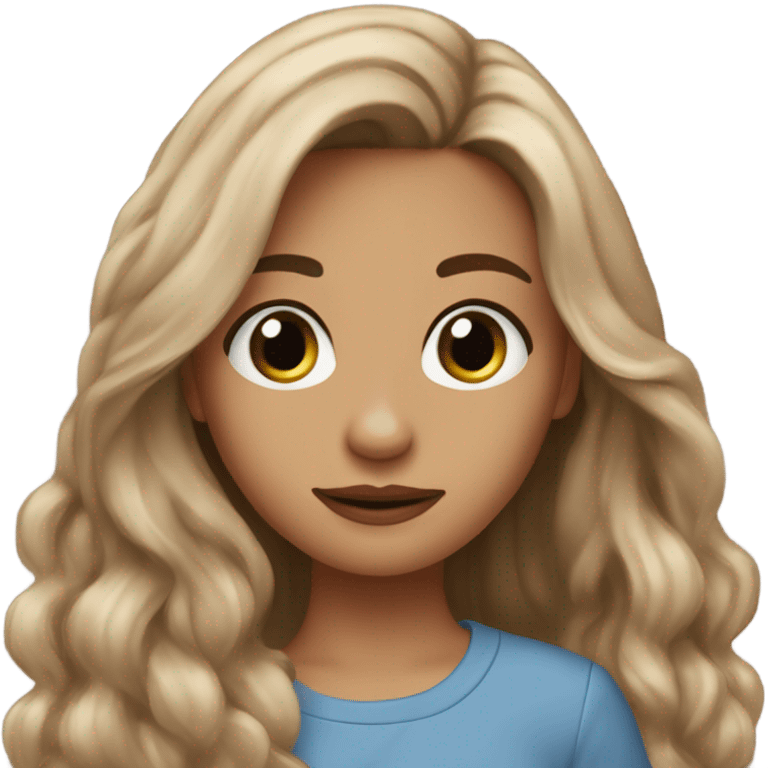 Amelije  ￼Brown Long hair emoji