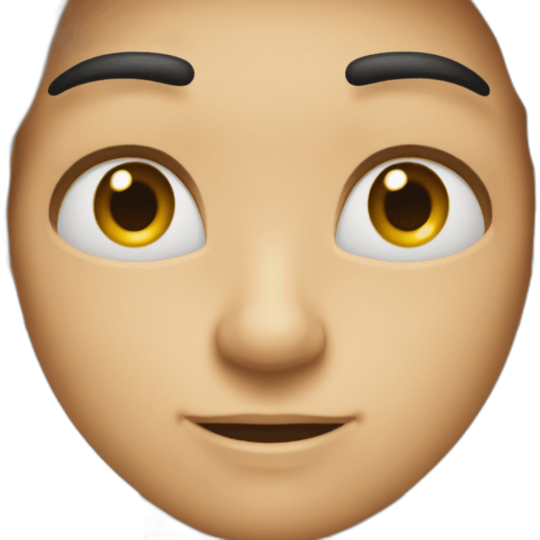 Emoji qui prend une photo avec un sourcil levé emoji