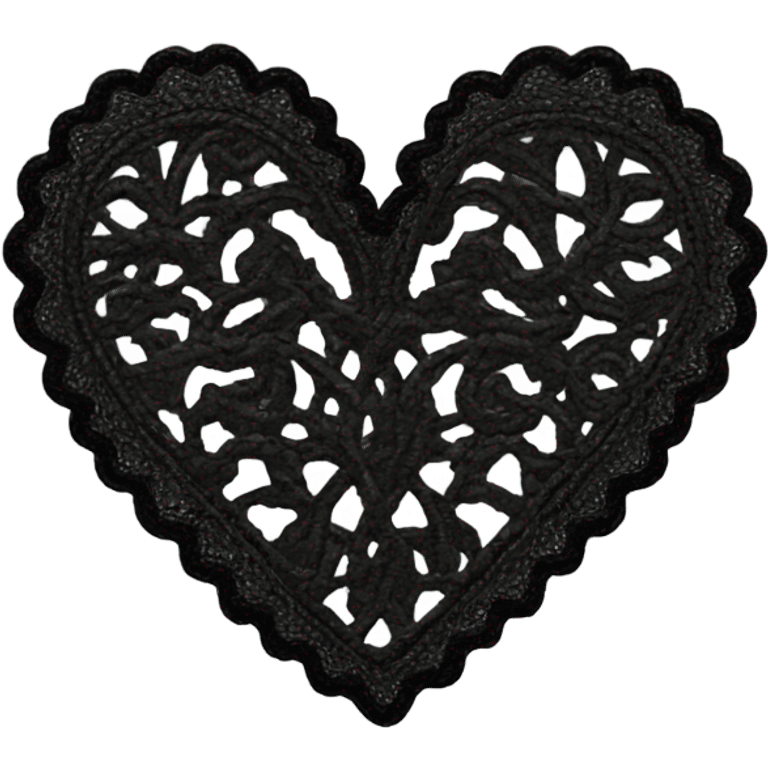 black lace heart emoji