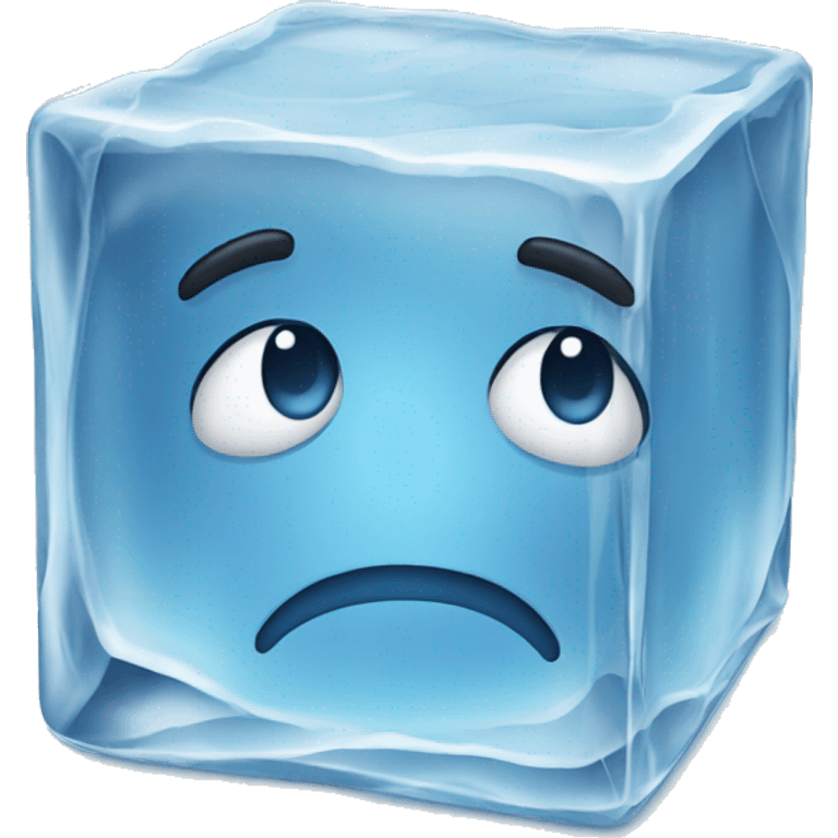 cube of ice who look like a man emoji