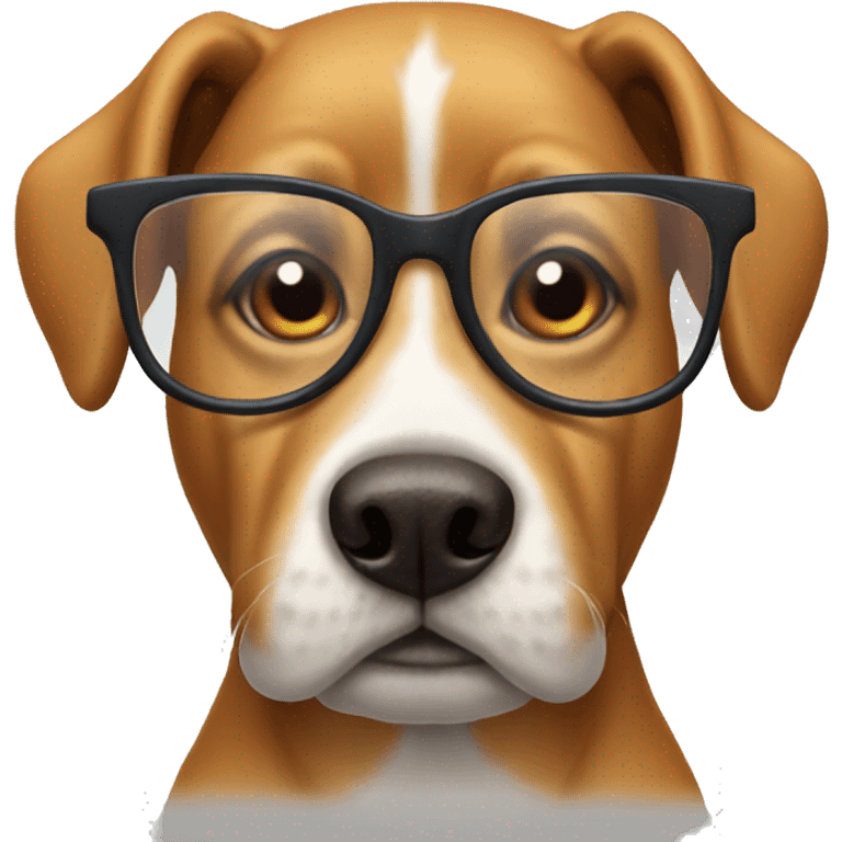 Dog with glasses emoji