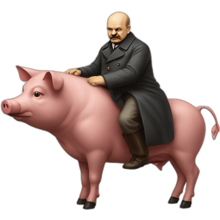 Lenin on pig emoji