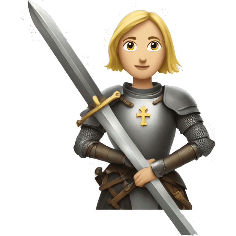 Joan of arc with sword emoji