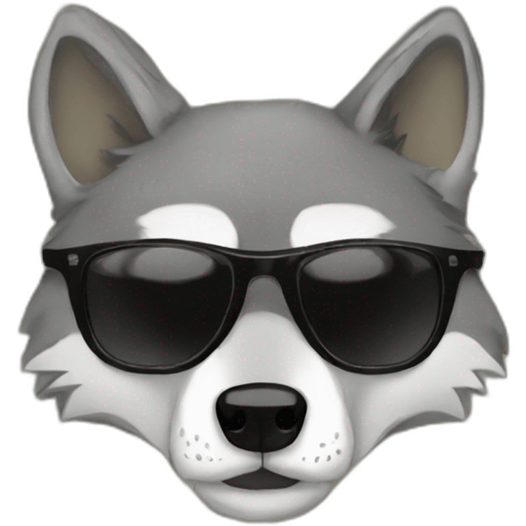 Wolf Sunglasses emoji