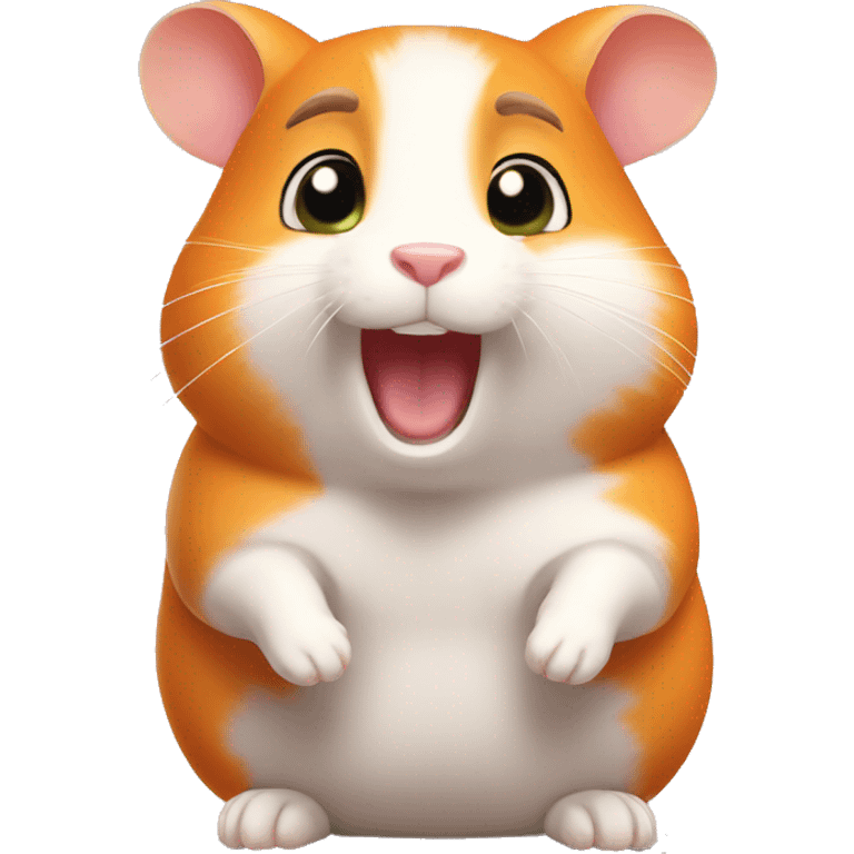 squeak the cute orange hamster heartbeat talking tom emoji