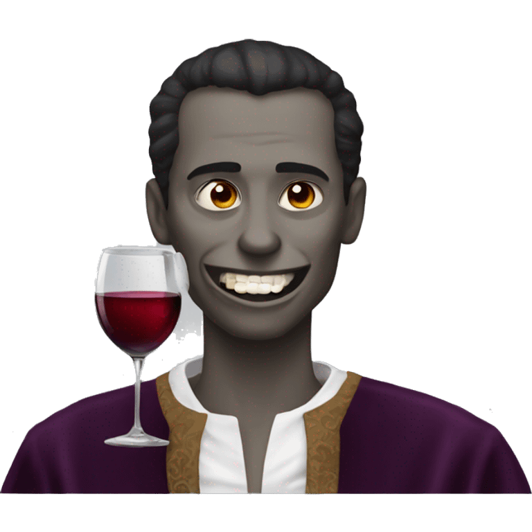 vampie drinks wine emoji