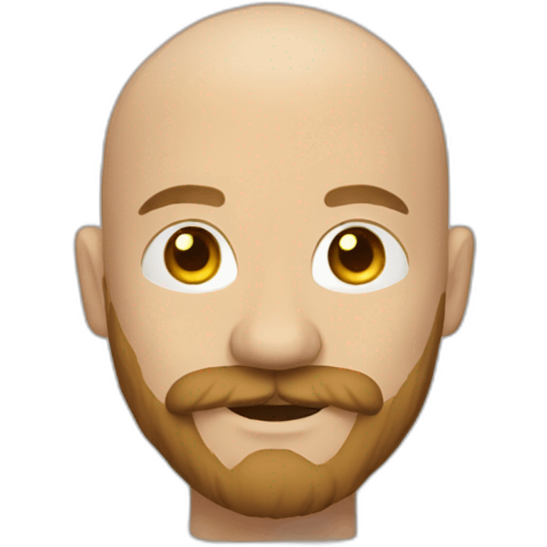 Bald Viking with a moustache and stubble emoji