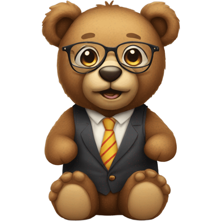 Cuddly teddy bear with glasses  emoji