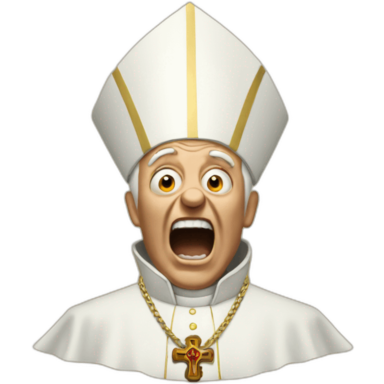 Screaming Pope emoji