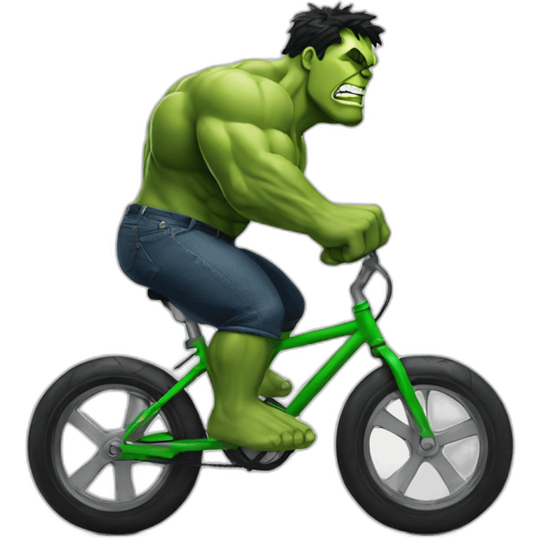 Hulk riding Bike emoji