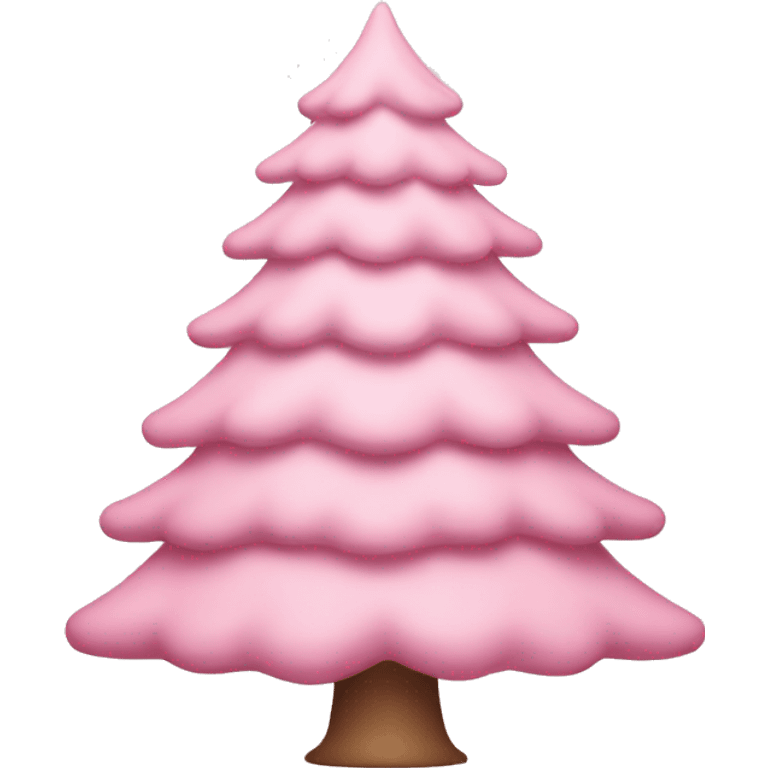 pastel pink christmas tree emoji