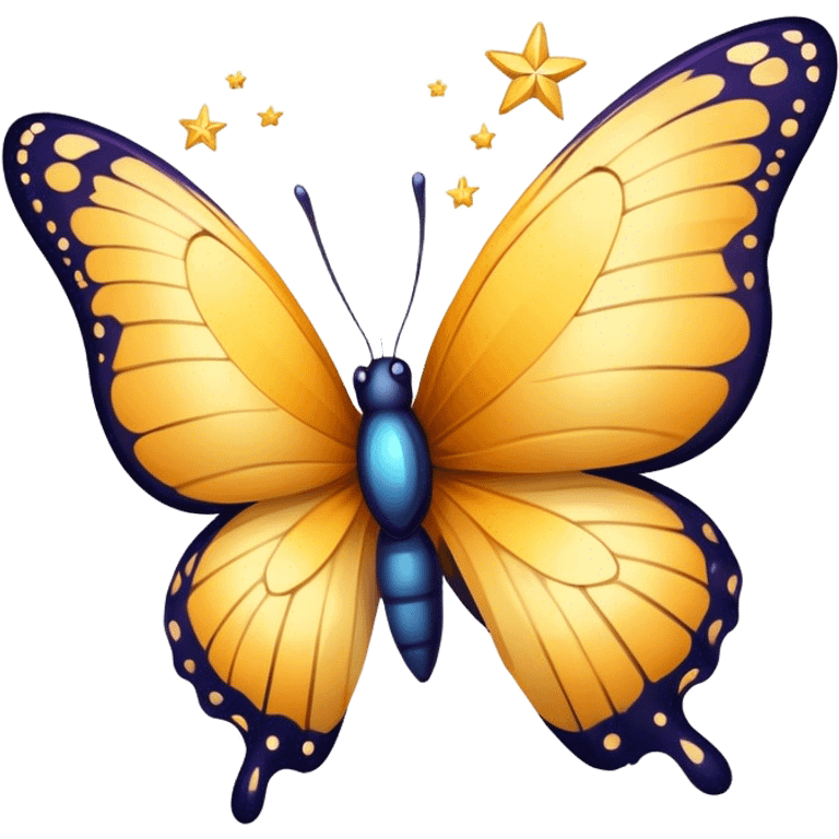 butterfly with stars emoji