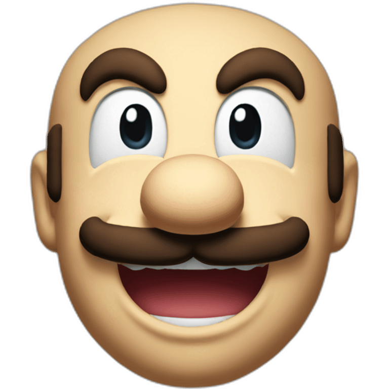 Mario face super mario bros emoji