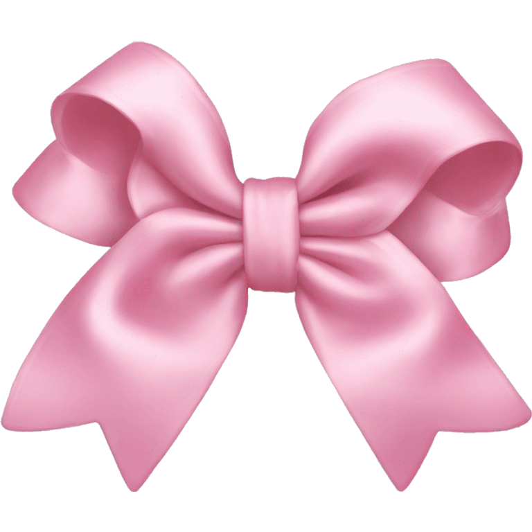 cute aesthetic light pink hair bow emoji